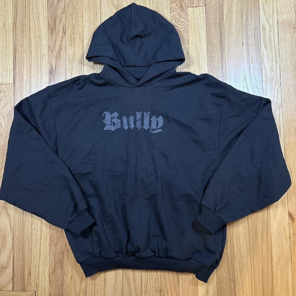 Kanye West Yeezy Season YZY SZN Bully Album Logo Black Hoodie Sz 1 Small/Medium
